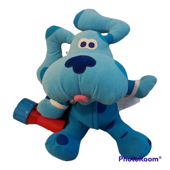 Vintage 90s Y2K Blue's Clue Dog Bedtime Sleepover Sleeping Bag Flashlight Plush - Picture 3 of 7